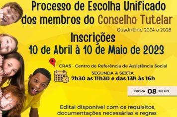 PROCESSO DE ESCOLHA UNIFICADO DOS MEMBROS DO CONSELHO TUTELAR 