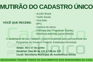 Mutirão do Cadastro Único