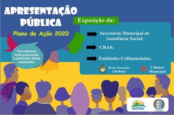 APRESENTAÇÃO PÚBLICA DOS PLANOS DE AÇÃO DA ASSISTÊNCIA SOCIAL REFERENTE AO ANO DE 2020