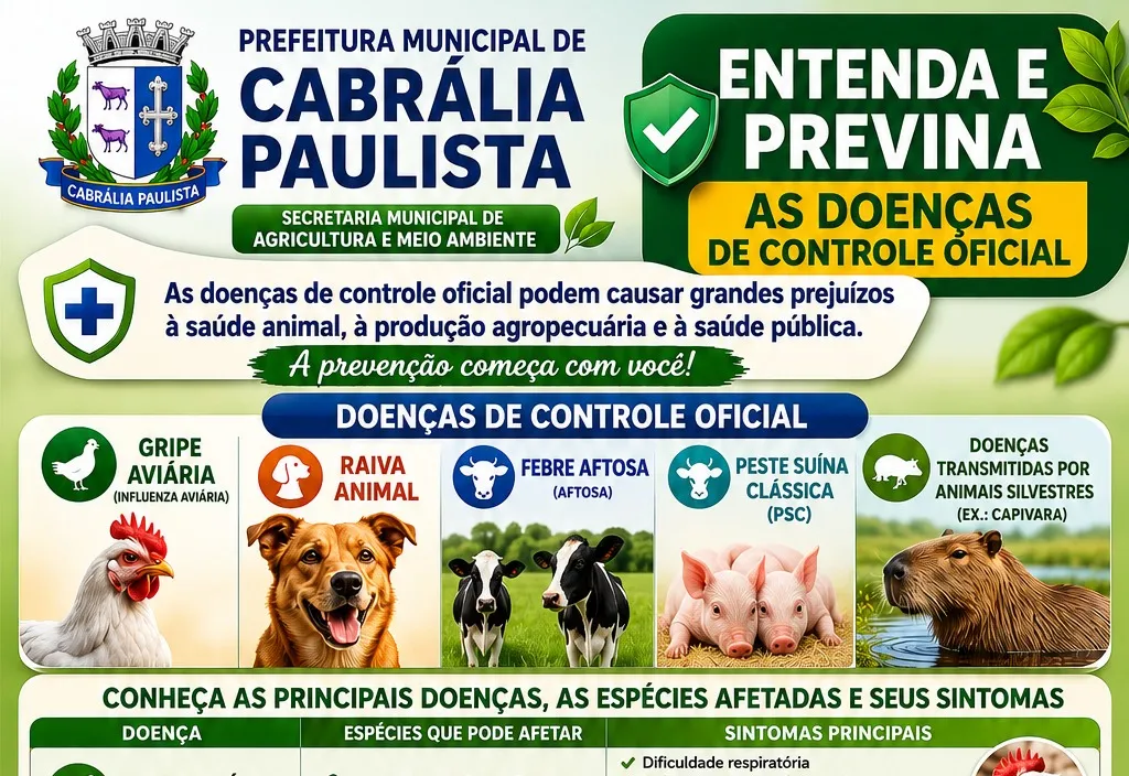 Entenda e Previna as doenças do controle oficial!